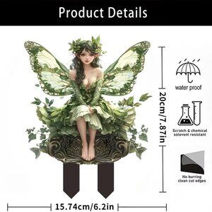 Green Fairy 2D Garden Stake